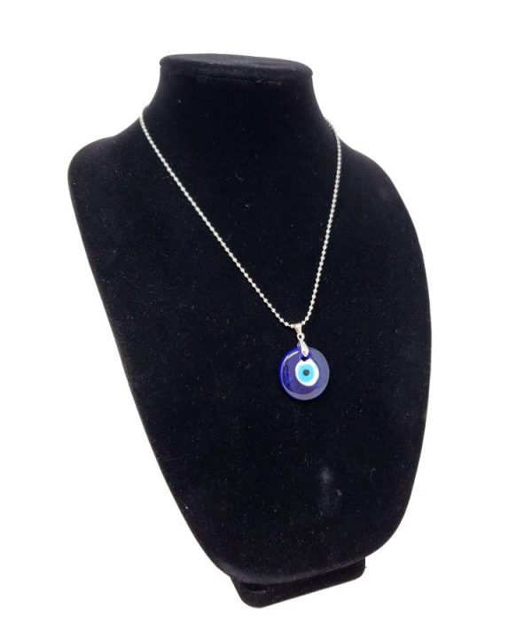 Glass Evil Eye W Chain Necklace Sale