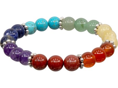 Chakra Bracelet W Flower Spacers Cheap