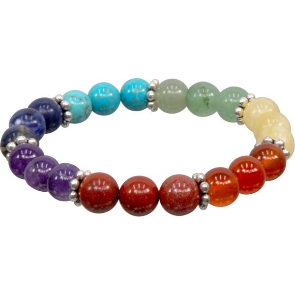 Chakra Bracelet W Flower Spacers Cheap