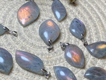 Labradorite Pendant with Rope Necklace Online Hot Sale