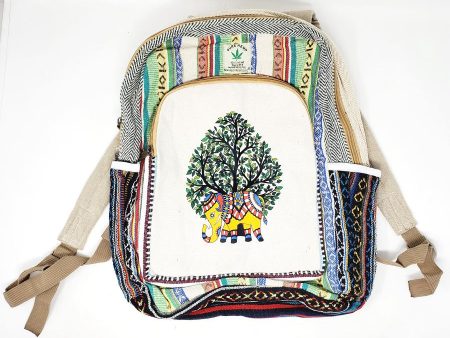 HEMP Elephant Tree Backpack Hot on Sale