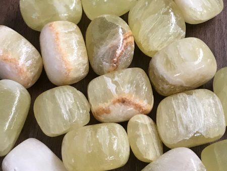 Yellow Calcite (Pineapple), Tumbled For Cheap