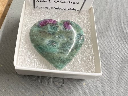 Ruby in Fuchsite Heart Sale