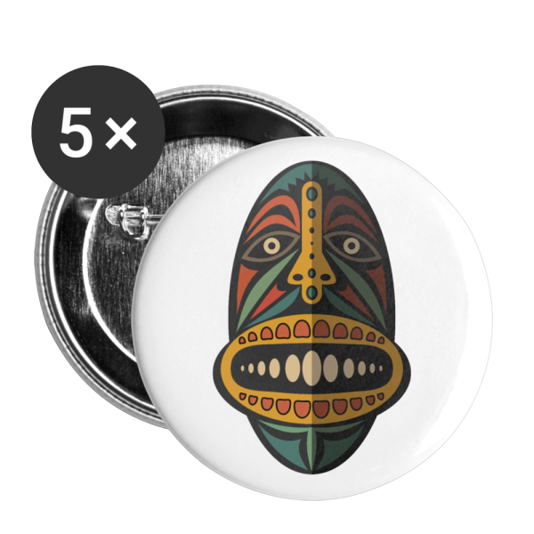 AFRICAN MASK 2 Buttons small 1   (5-pack) Fashion