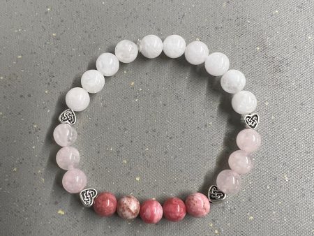 Thulite, Rose Quartz and Clear Quartz Bracelets Sale