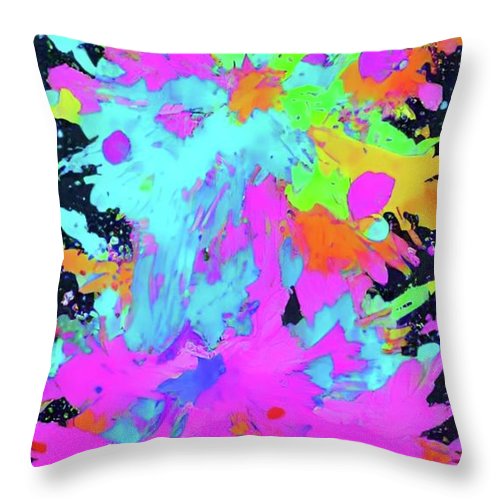 Color Splat - Throw Pillow For Sale