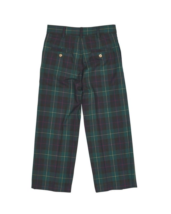 Plaid Fly Front Pant Fashion