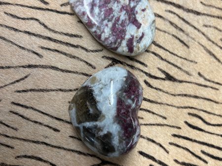 Pink Tourmaline (Rubellite), Tumbled Heart Cheap