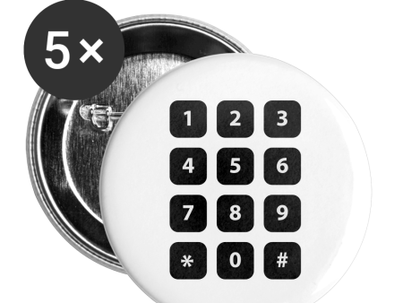 NUMBER Buttons small 1   (5-pack) Online now