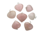 Rose Quartz Heart Necklace For Sale