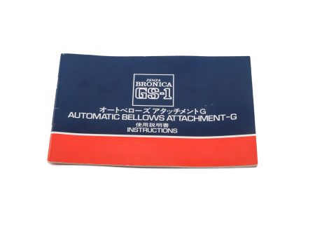 Zenza Bronica Automatic Bellows Attachment-G Instructions For Sale